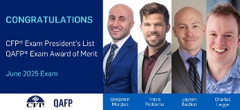 CFP Exam President's List & QAFP Exam Award of Merit - June 2025